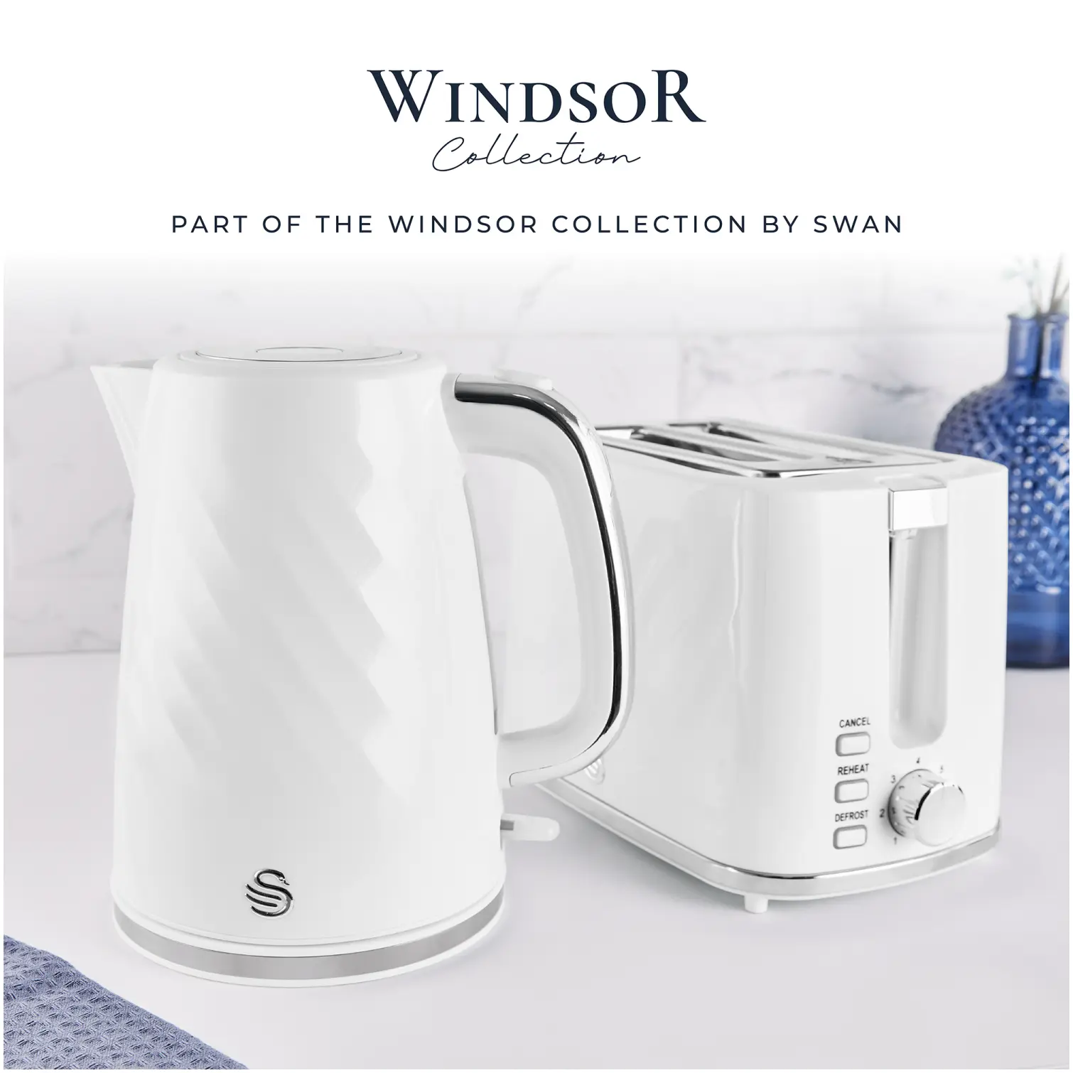 RKW2042_9 Swan Windsor Jug Kettle White