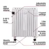 Black+Decker Smart Digital Oil Free Radiator 1.5kw