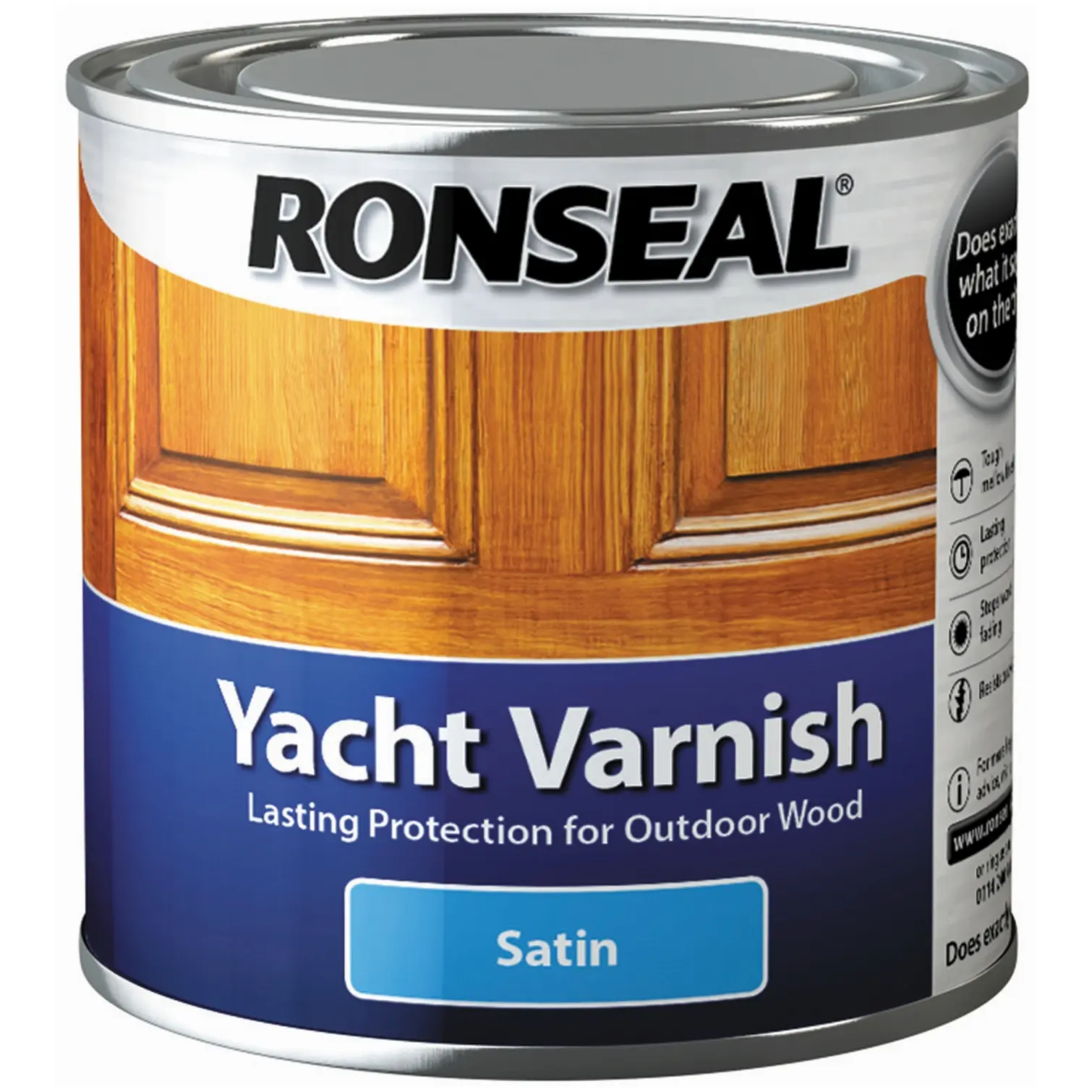 RNS0011 Ronseal Yacht Varnish Satin 250ml