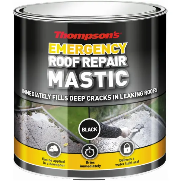 RNS0182 Thompson's Black Emergency Roof Mastic 750ml