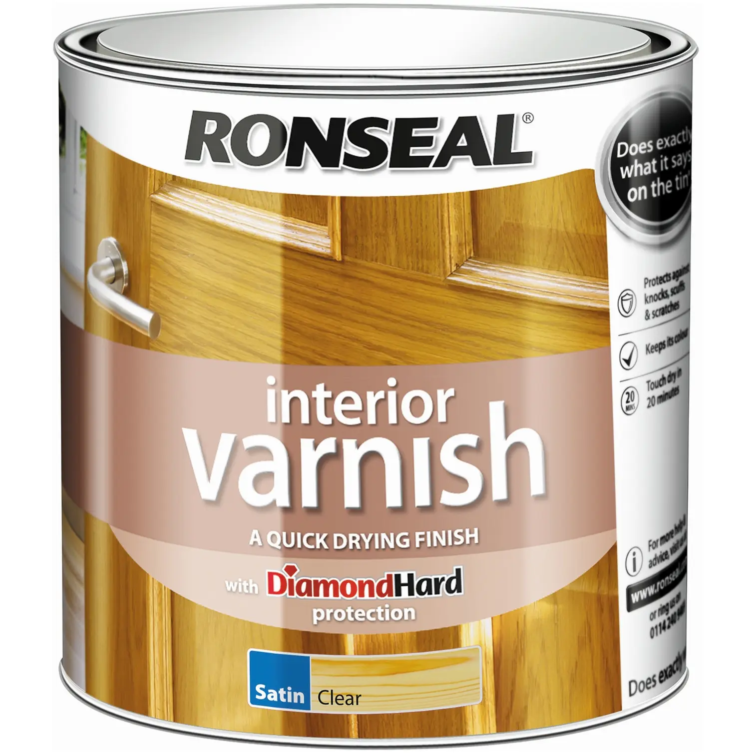 Ronseal Interior Varnish Clear Satin 2.5Ltr