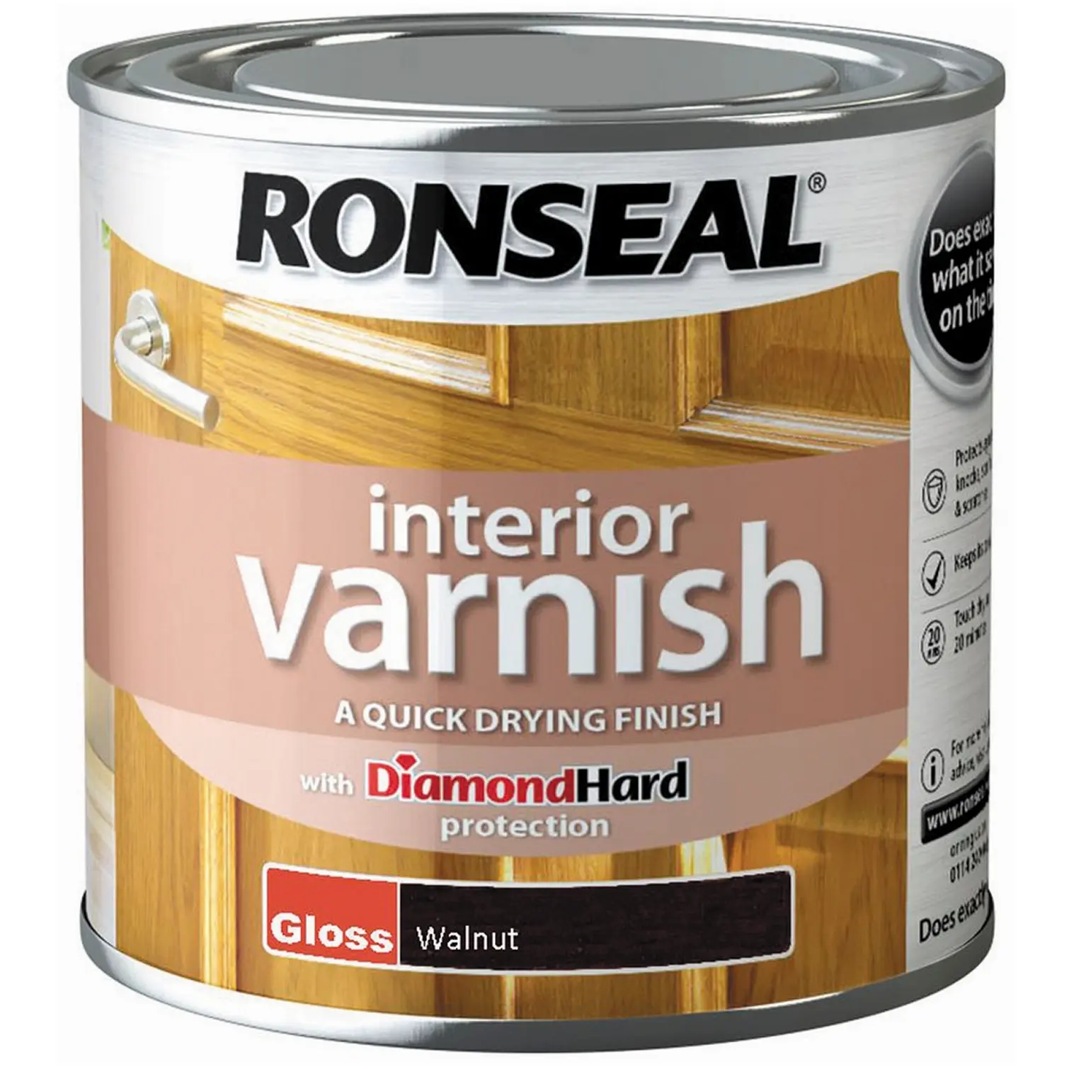 Ronseal Interior Varnish Walnut Gloss 250ml