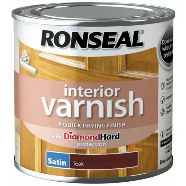 Ronseal Interior Varnish Teak Satin 250ml
