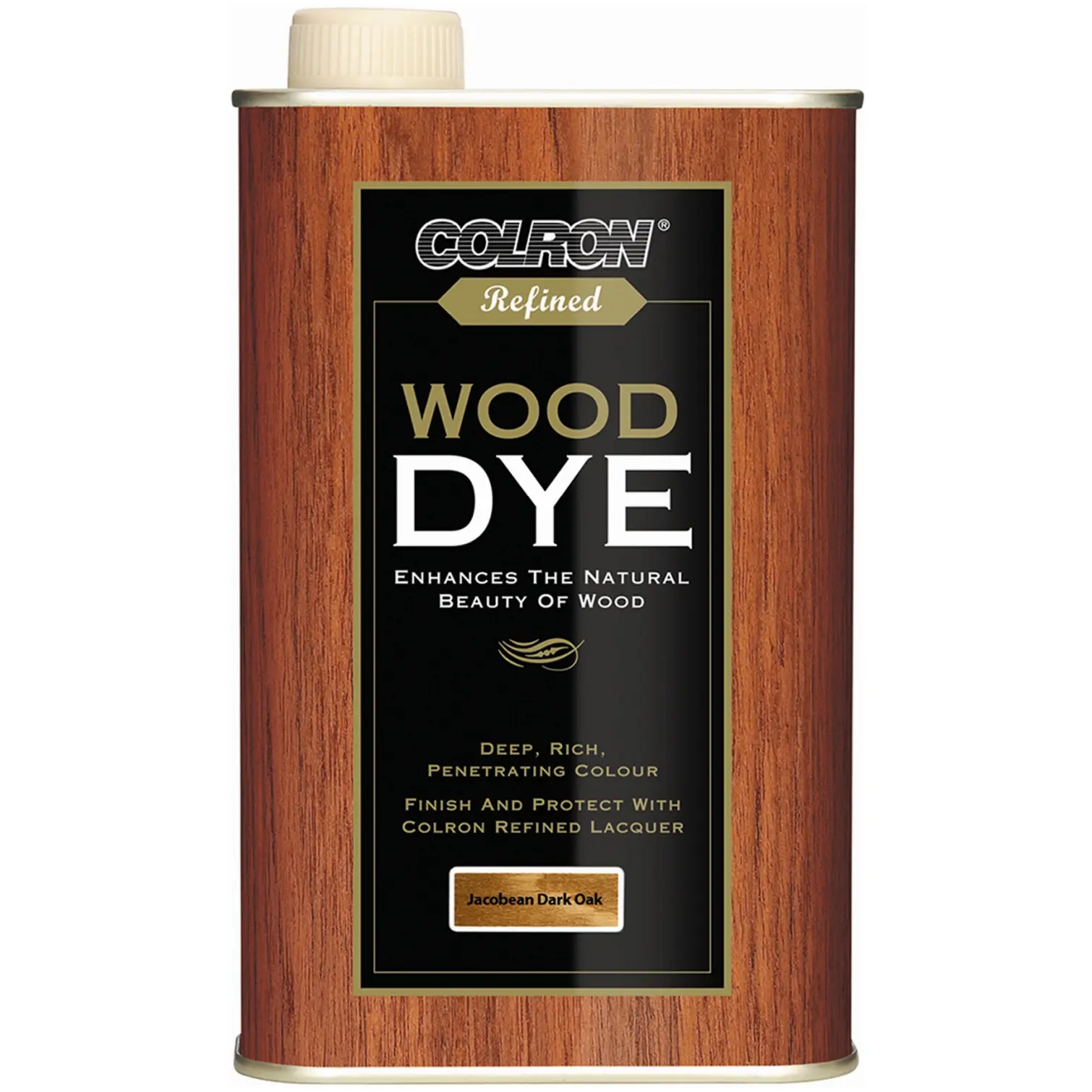Ronseal Refined Colron Wood Dye Jacobean Dark Oak 250ml