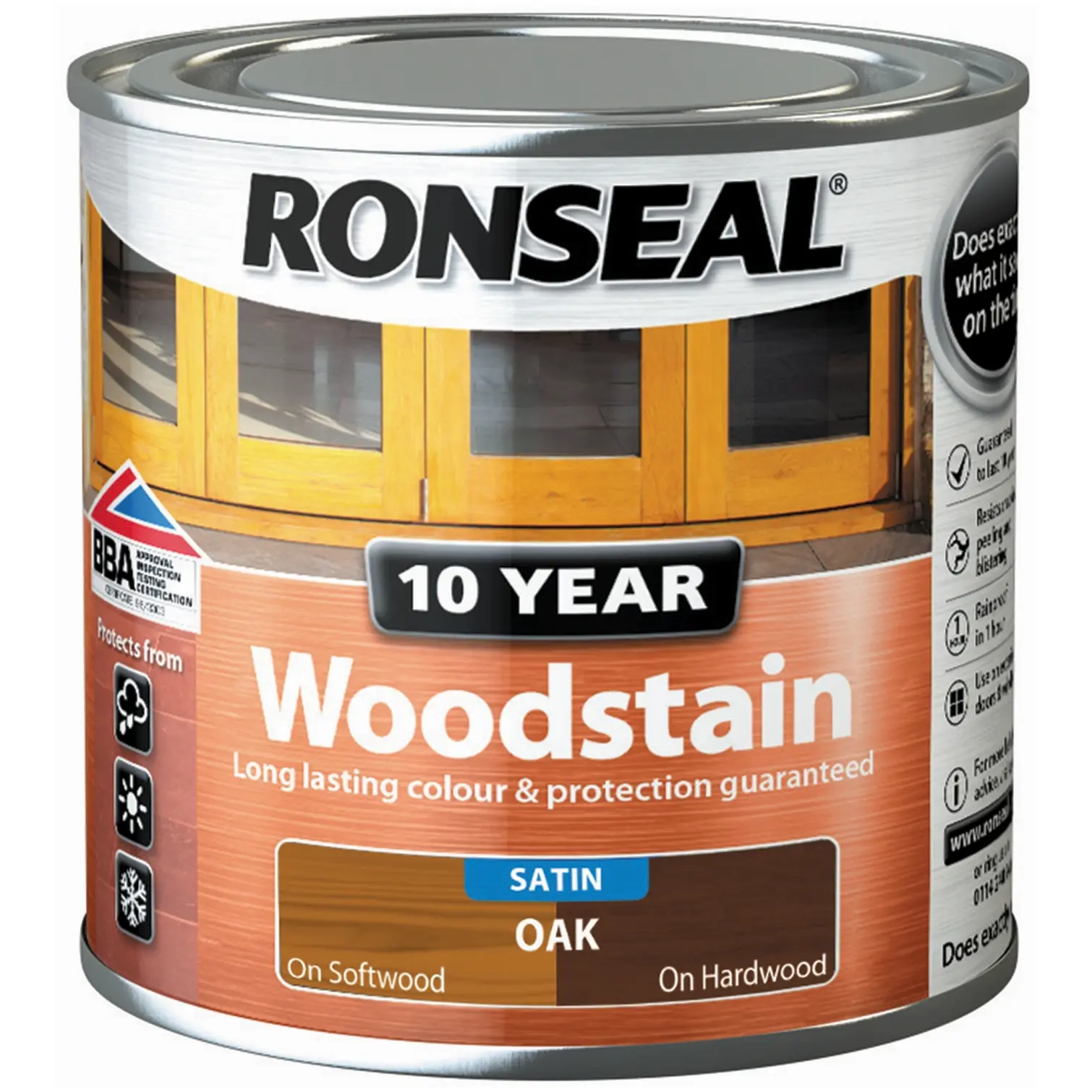 Ronseal 10 Year Woodstain Oak 250ml