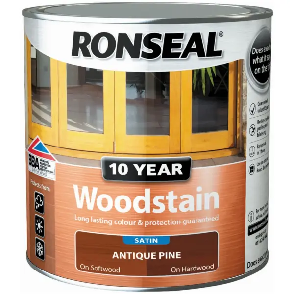 Ronseal 10 Year Woodstain Antique Pine 750ml