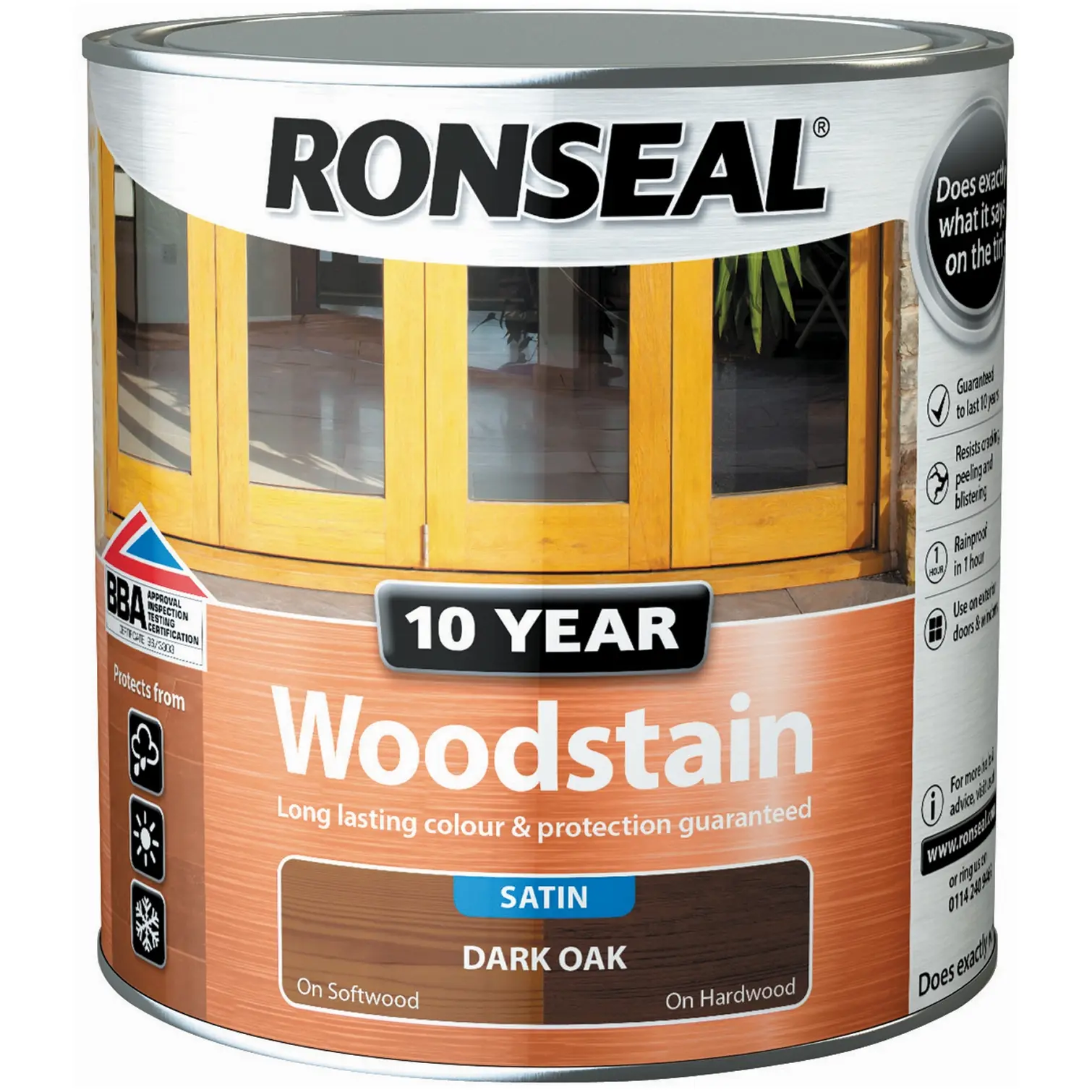Ronseal 10 Year Woodstain Dark Oak 750ml