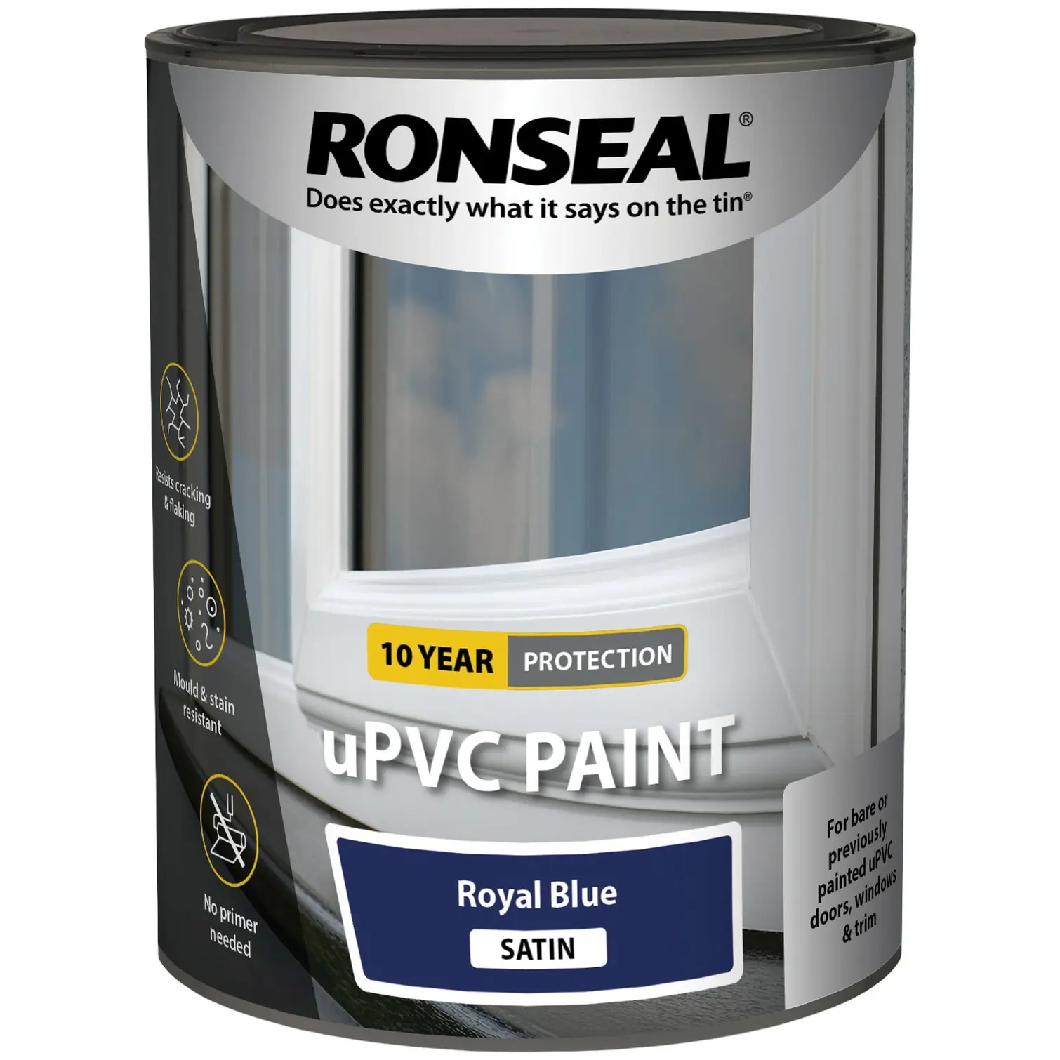 RNS0854 Ronseal UPVC Paint Royal Blue 750ml