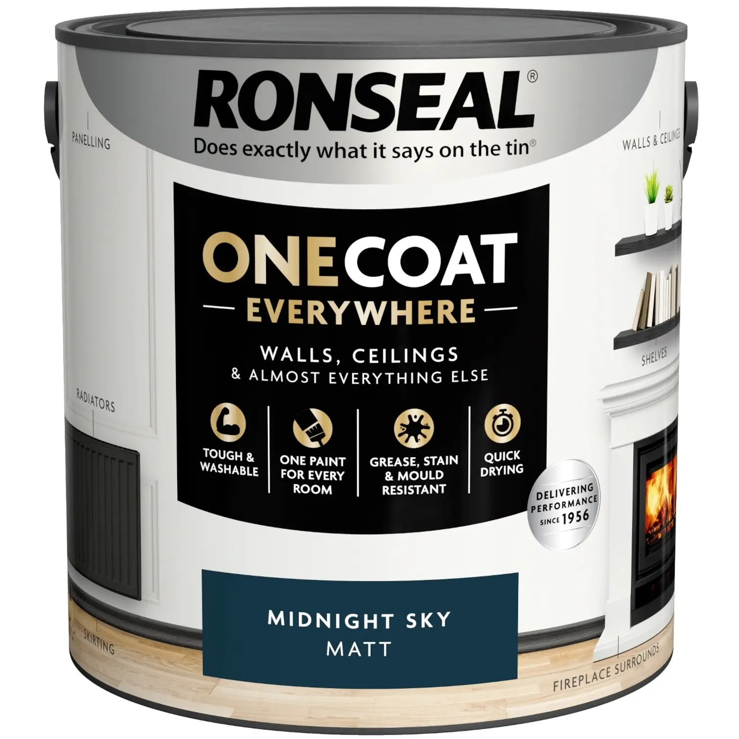Ronseal Everywhere One Coat Matt Midnight Sky 2.5Ltr