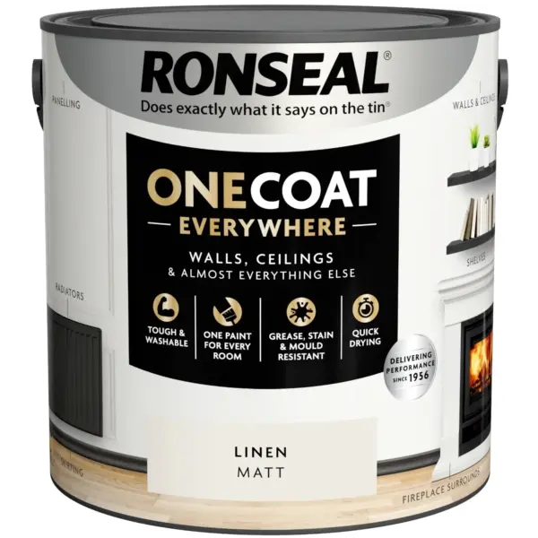 Ronseal Everywhere One Coat Matt Linen 2.5Ltr