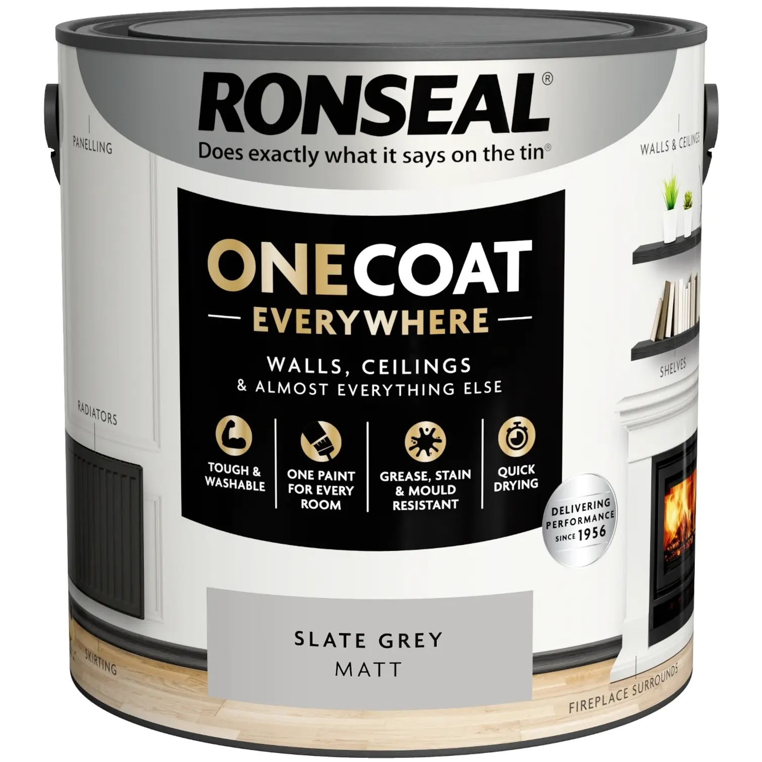 Ronseal Everywhere One Coat Matt Slate Grey 2.5Ltr