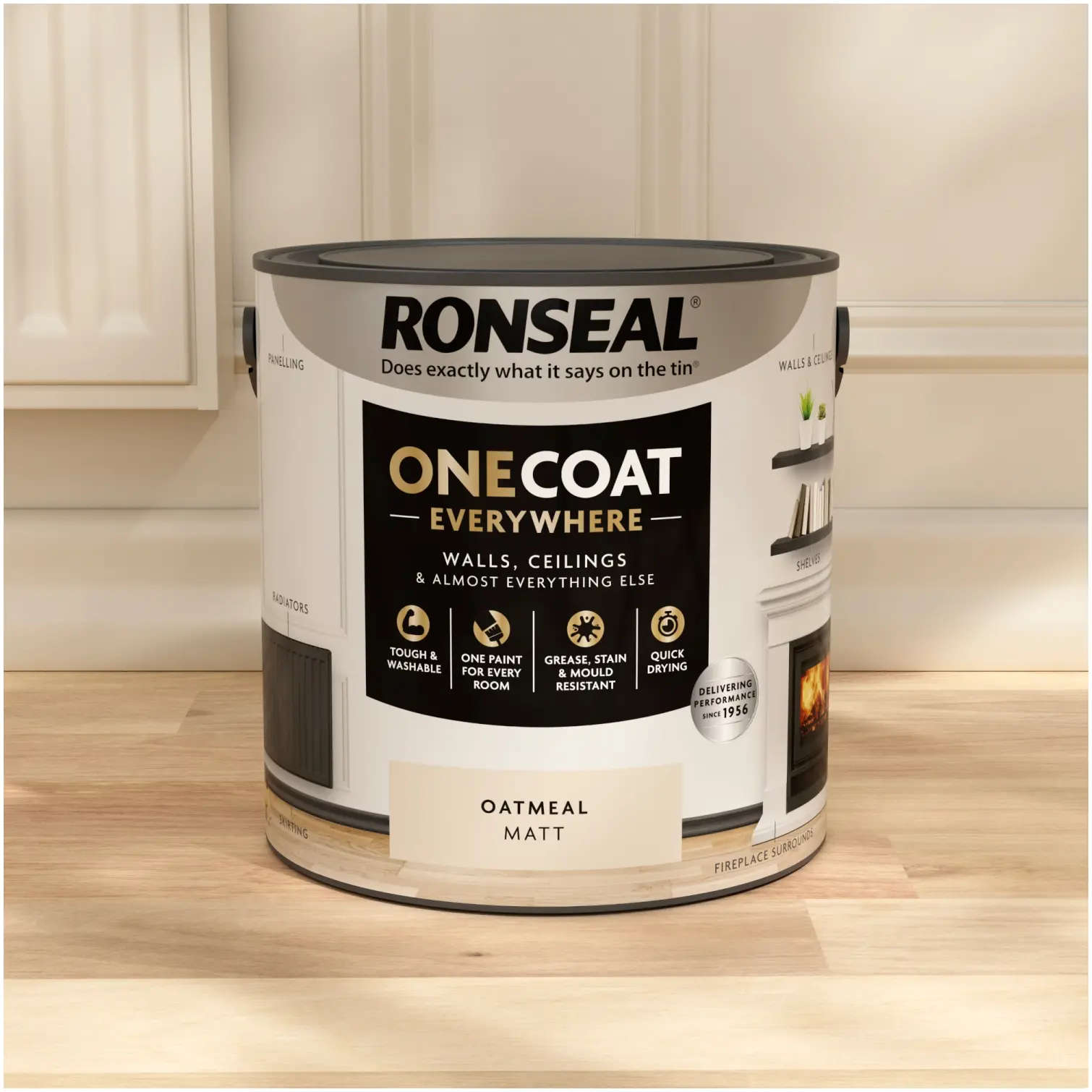 RNS1232_3 Ronseal Everywhere One Coat Matt Oatmeal 2.5Ltr