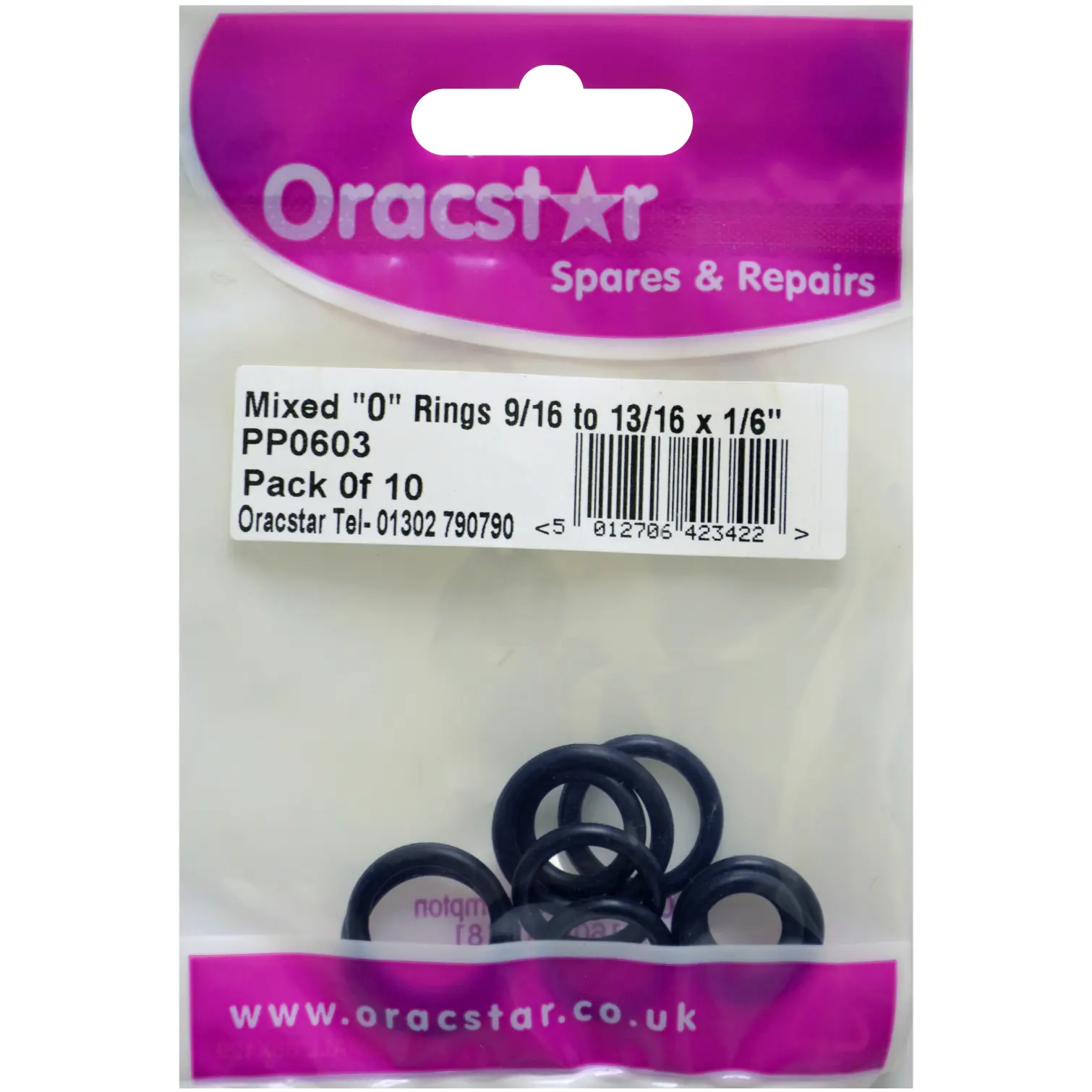 Oracstar Mixed 'O' Rings Pack of 10