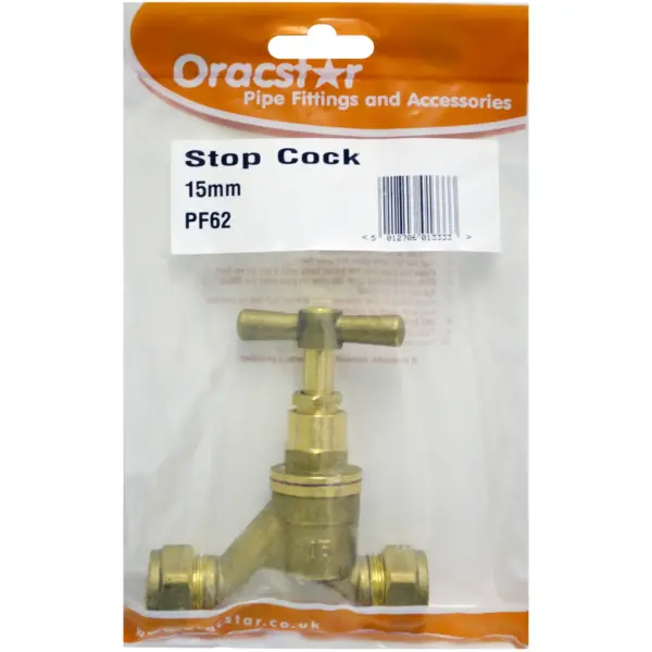 Oracstar Stopcock Brass 15mm