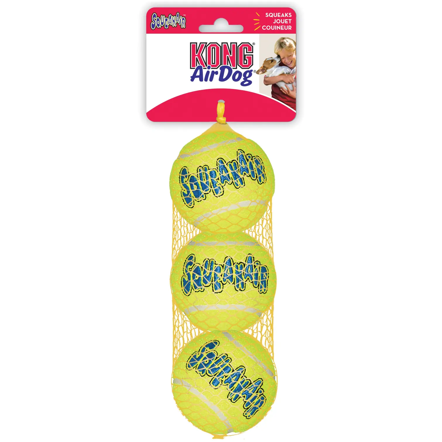 Kong AirDog Squeakair Tennis Balls Pack of 3