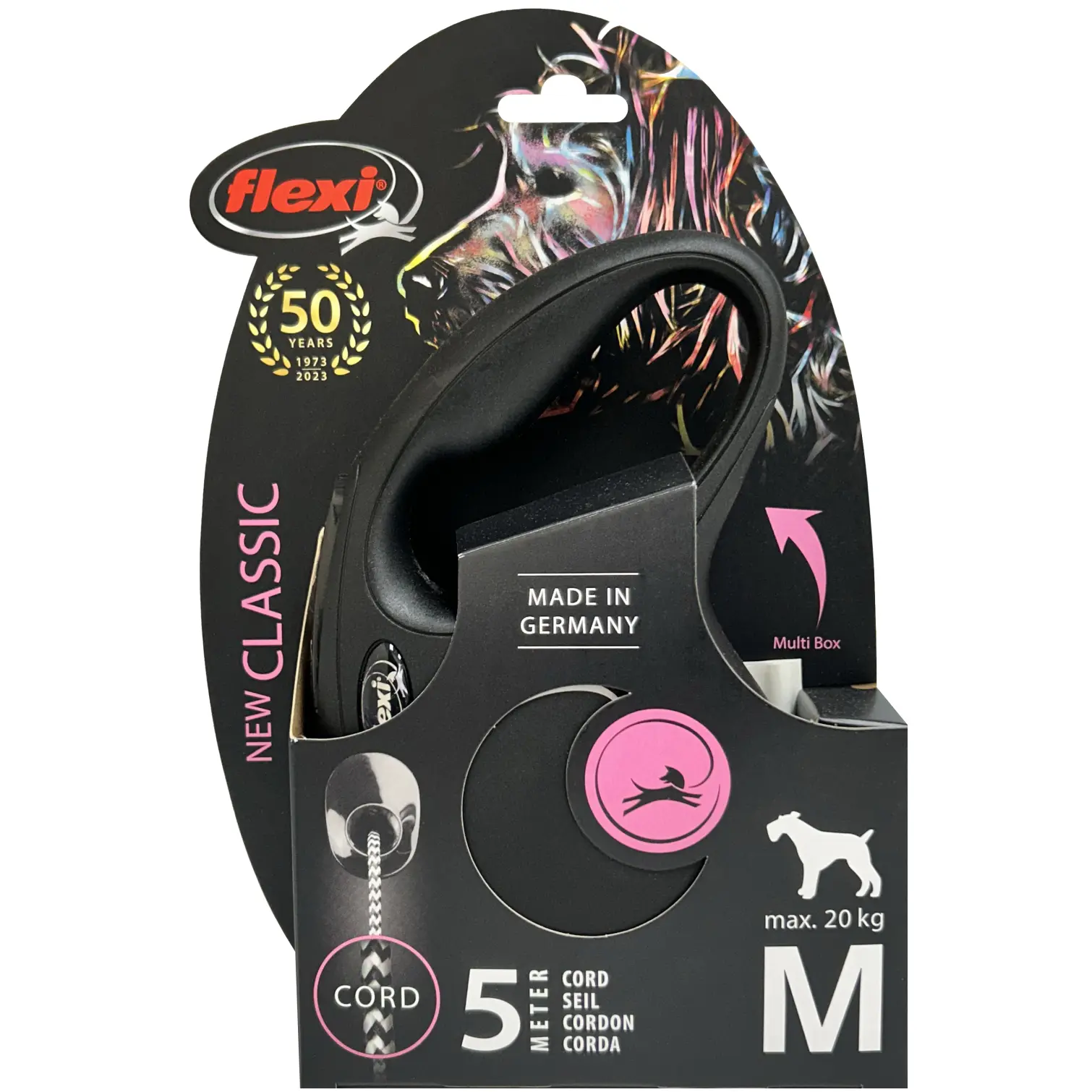 5m Flexi Cord Lead Med Black