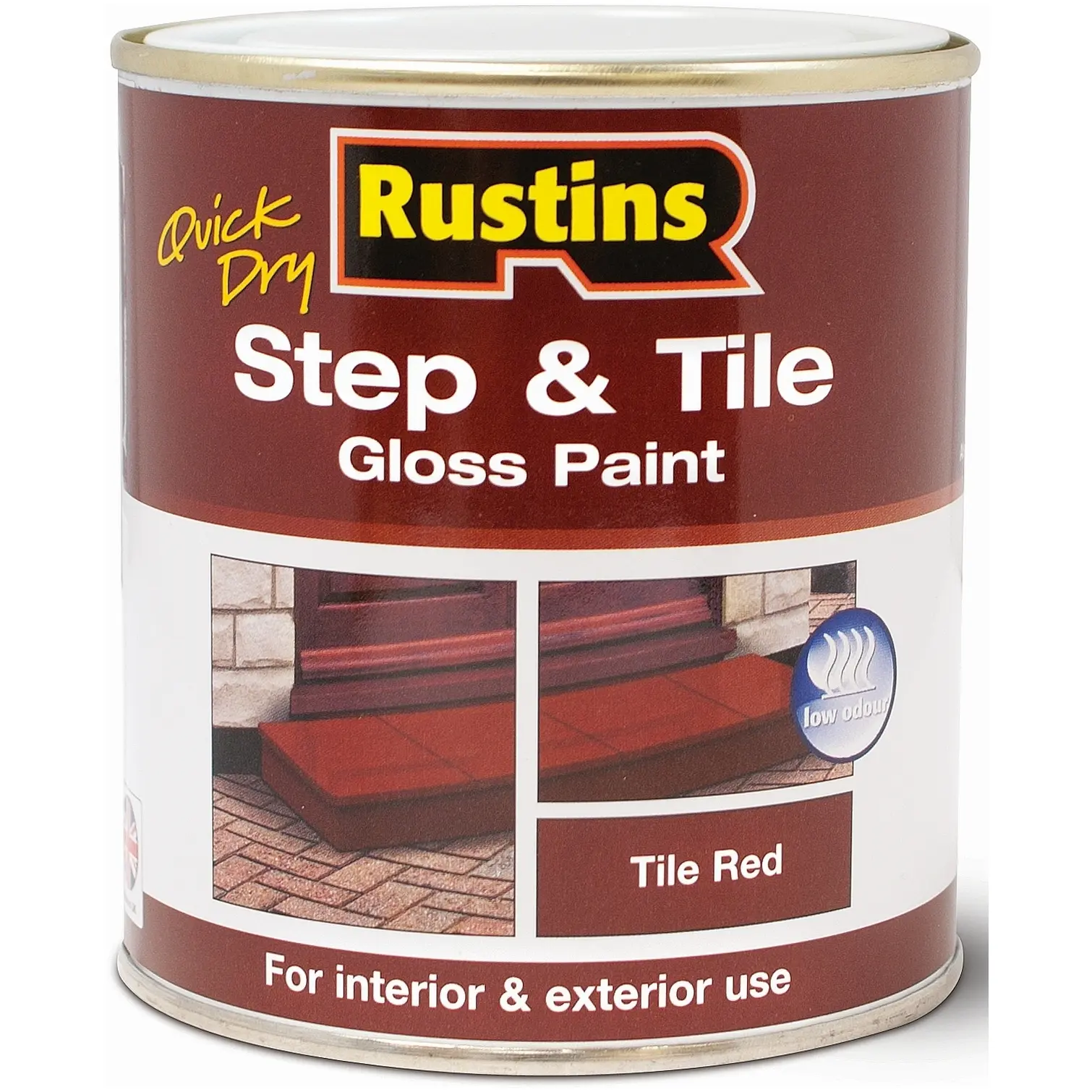 Rustins 500ml Step & Tile Paint GLOSS RED