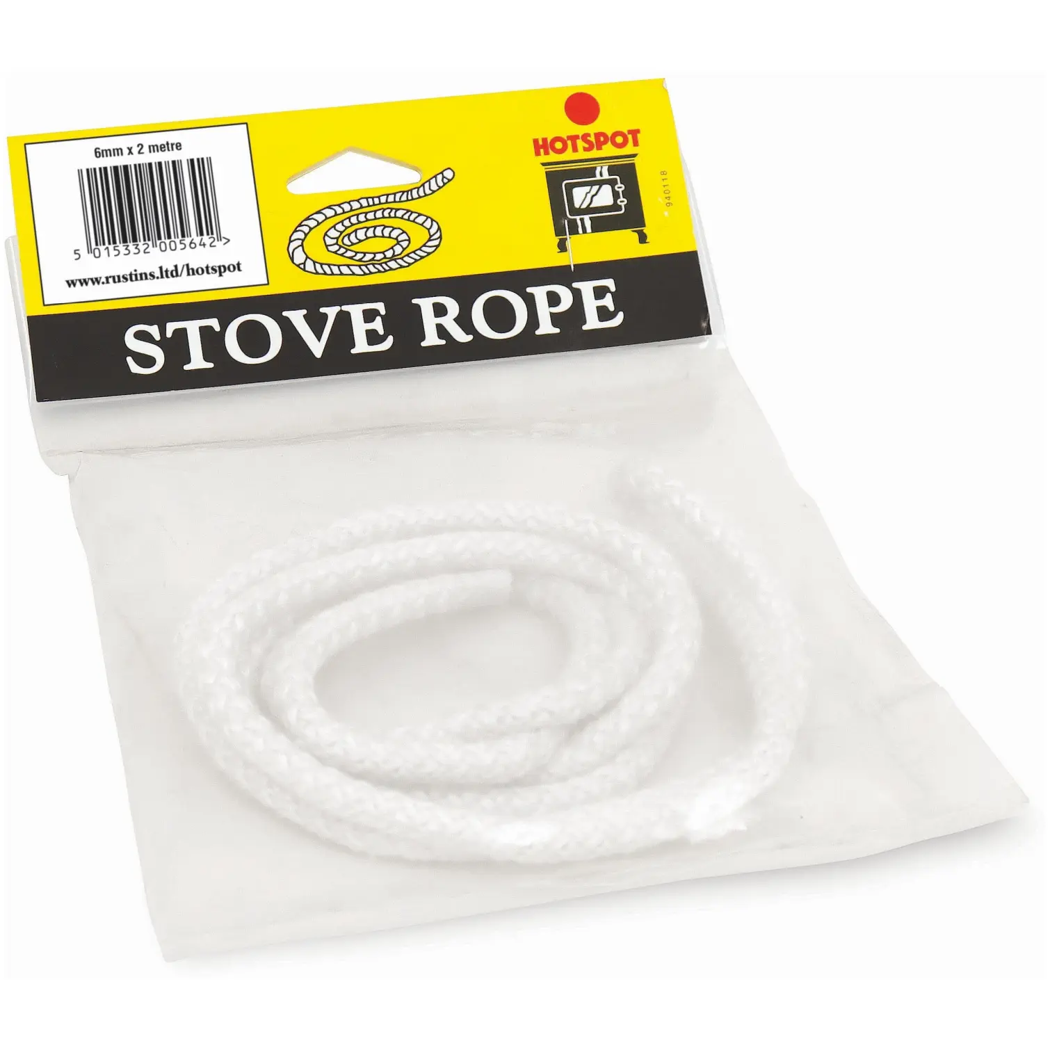 Hot Spot Stove Rope 6mm 2 Metres stove door rope seal replacement 6mm