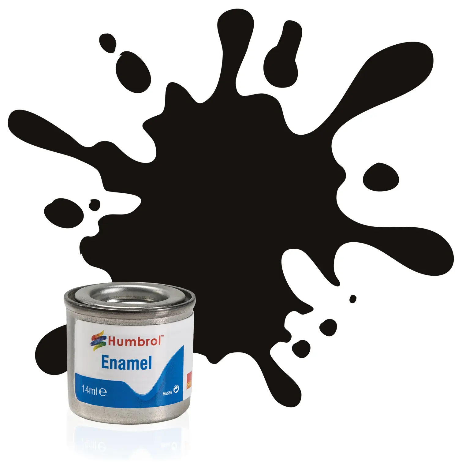 RST9247 Humbrol No 85 Enamel Satin Coal Black 14ml