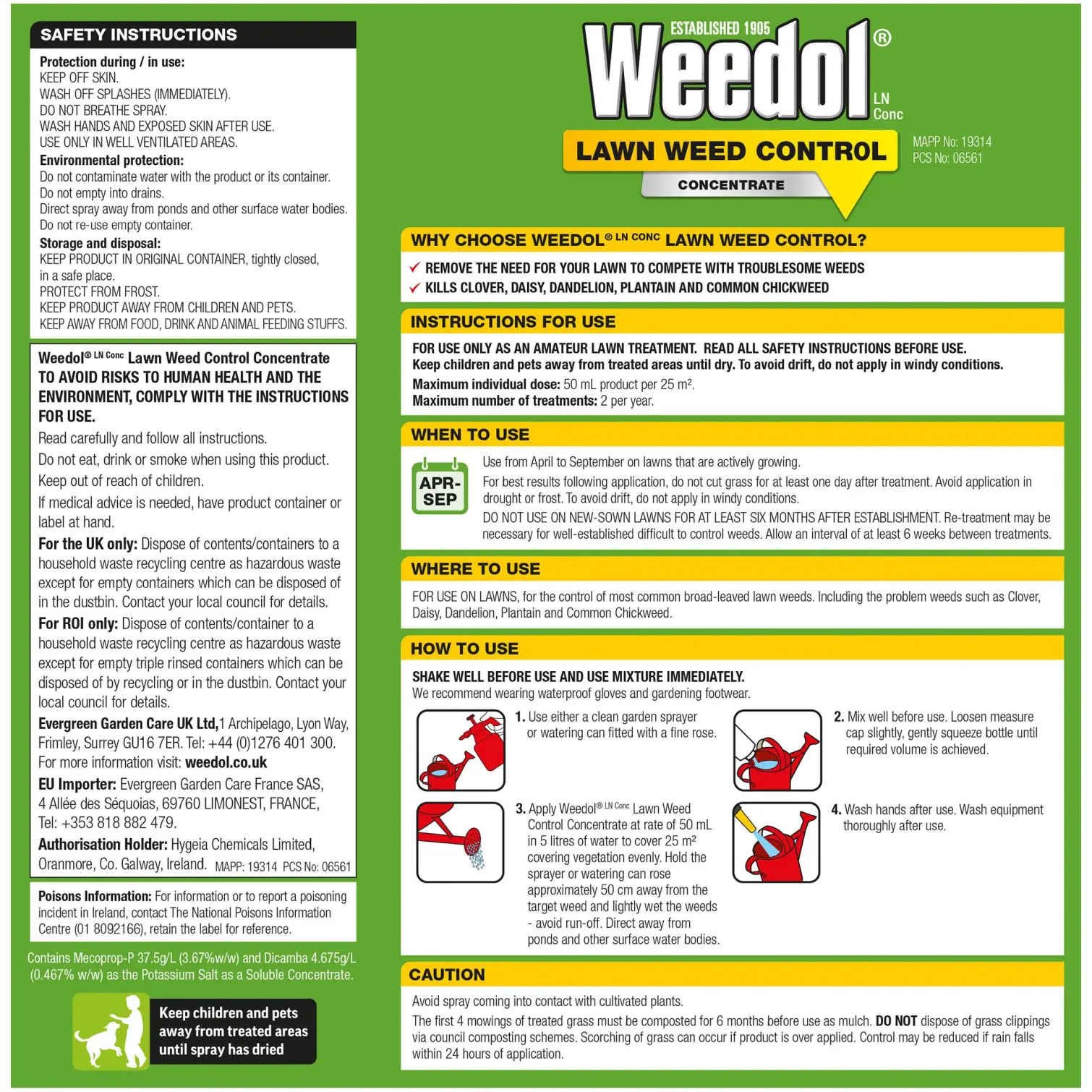 Weedol Lawn Weedkiller 500ml