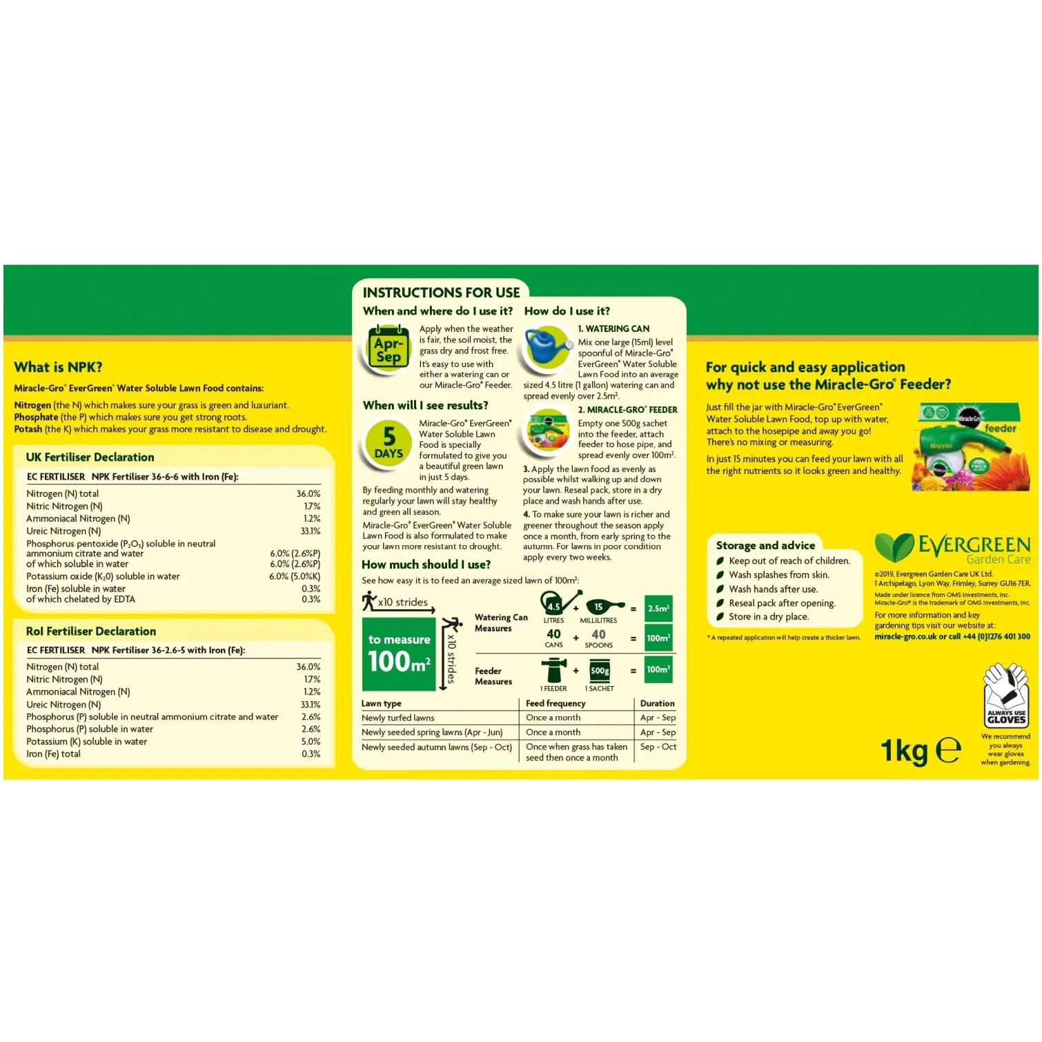 Miracle-Gro Lawn Food 1kg