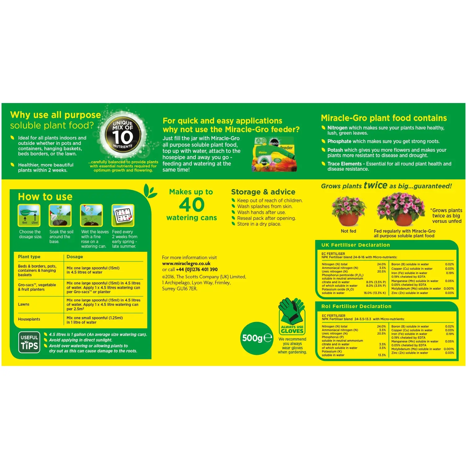 Miracle-Gro Plant Food 500g