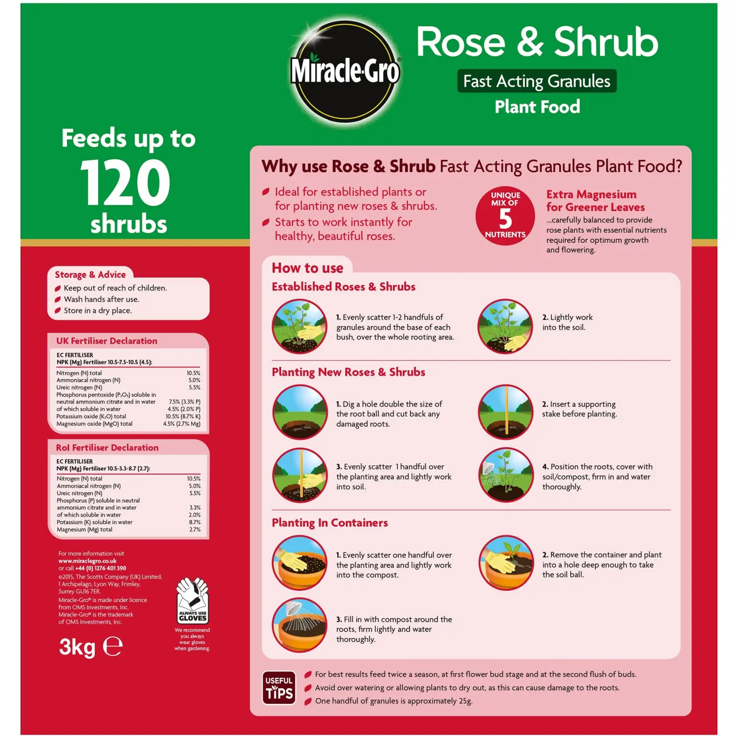 Miracle-Gro Rose & Shrub Food 3kg