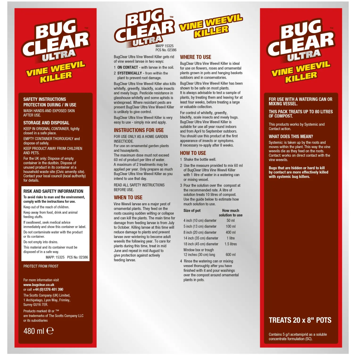 Bugclear Ultra Vine Weevil Killer 480ml