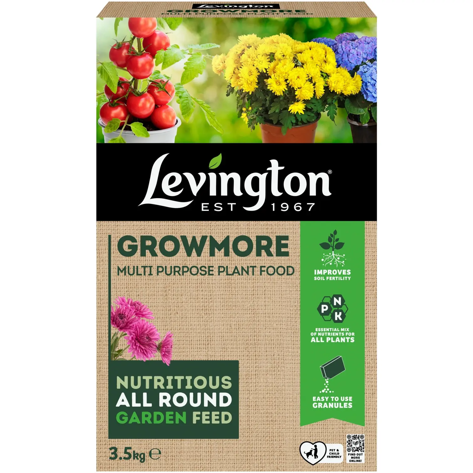 Levington Growmore Multi Purpose Plant Food 3.5kg