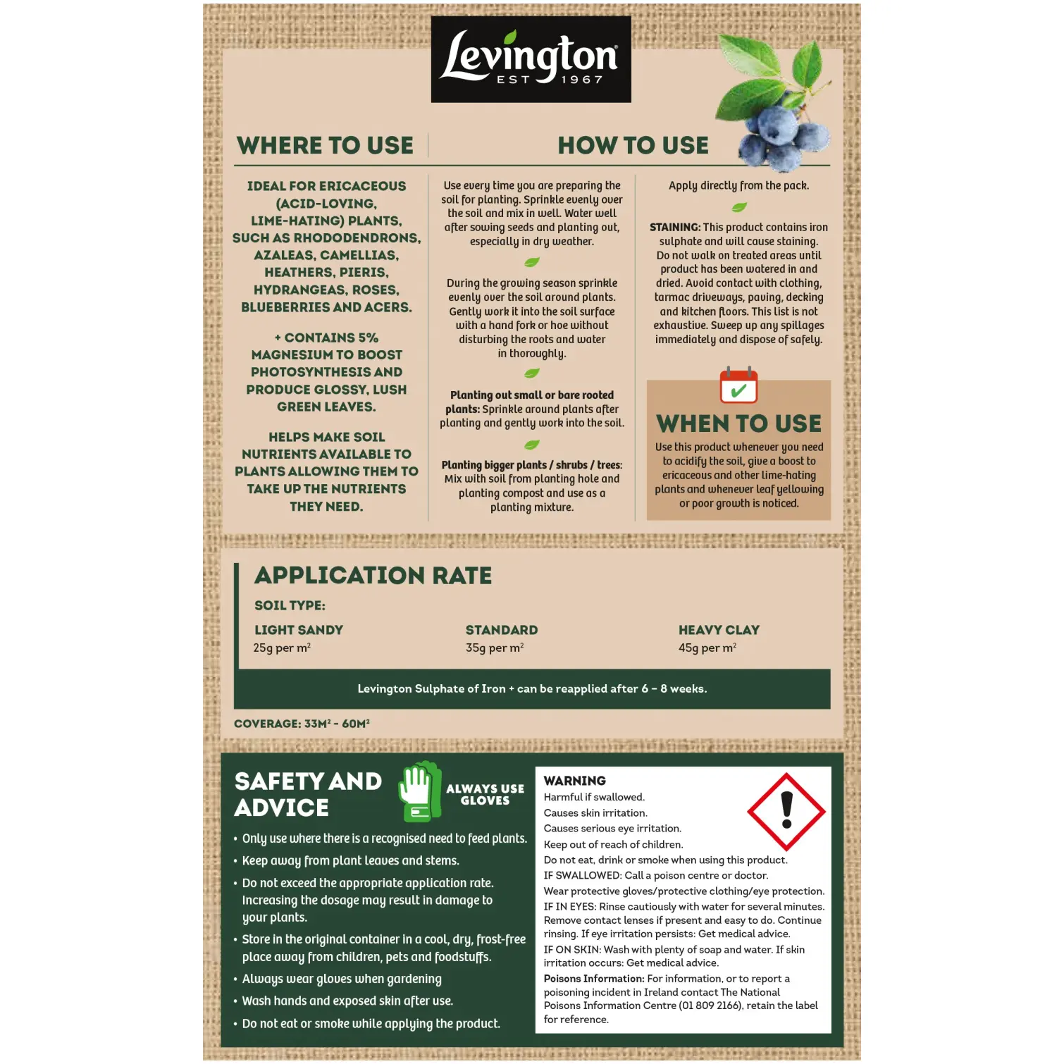 Levington Sulphate Of Iron 1.5kg