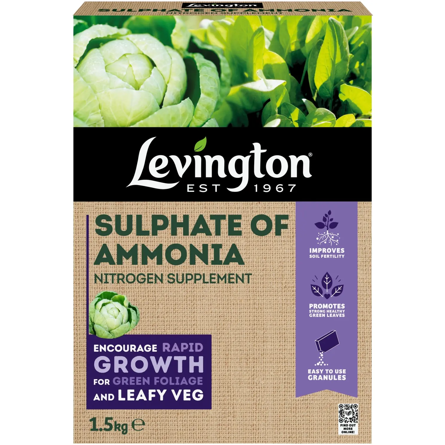 Levington Sulphate Of Ammonia Nitrogen Supplement 1.5kg