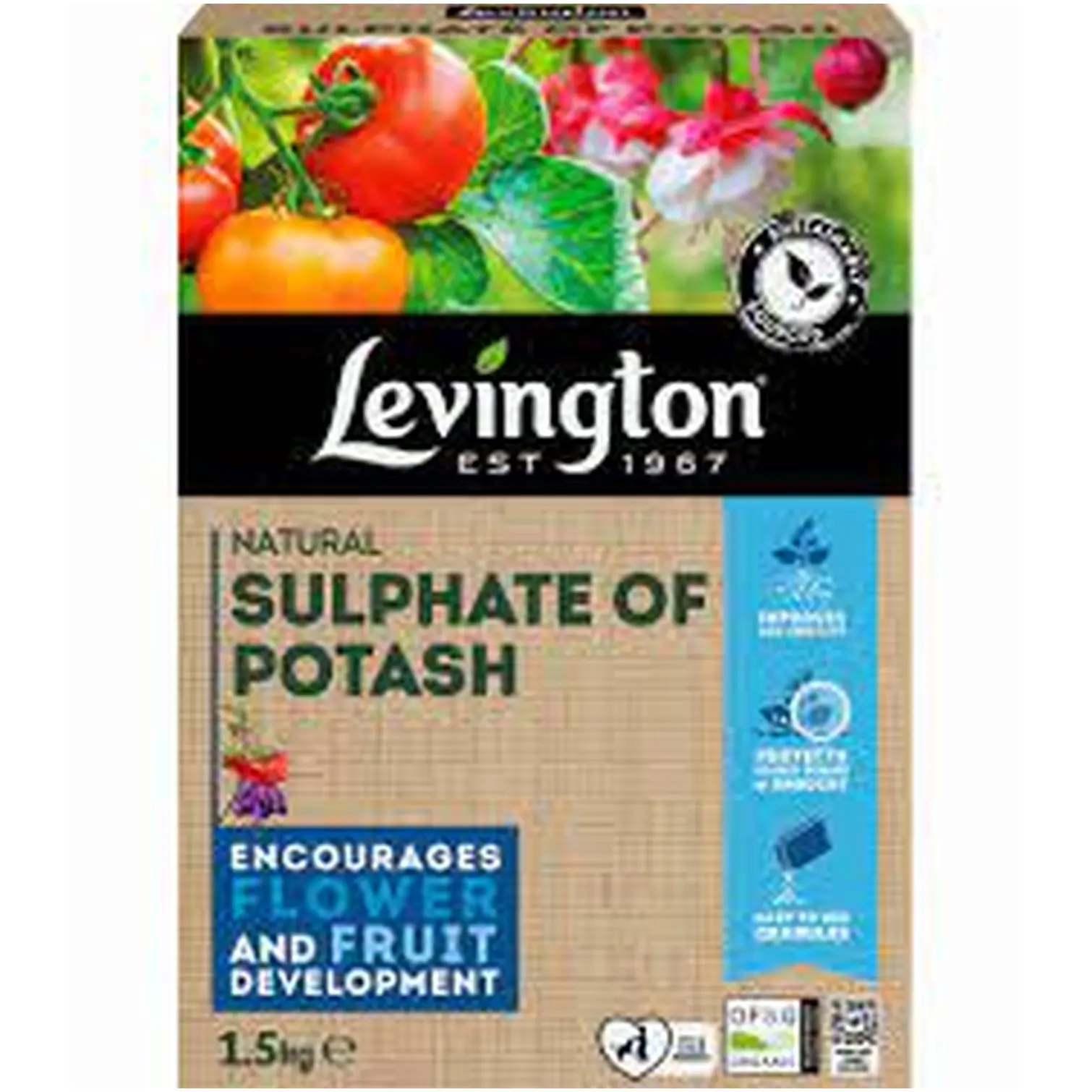 Levington Natural Sulphate Of Potash 1.5kg