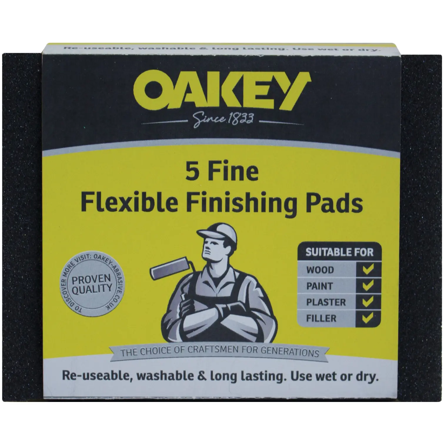 Oakey Flexible Finishing Pads pack of 5