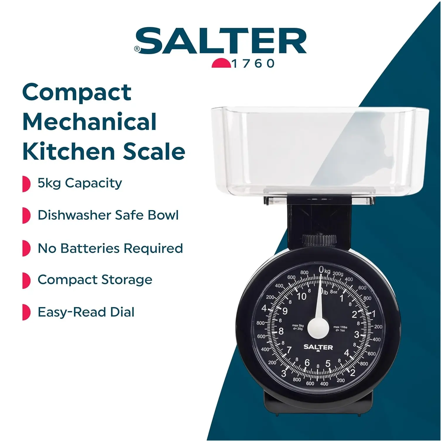 Salter Mechanical Kitchen Scale 5kg
