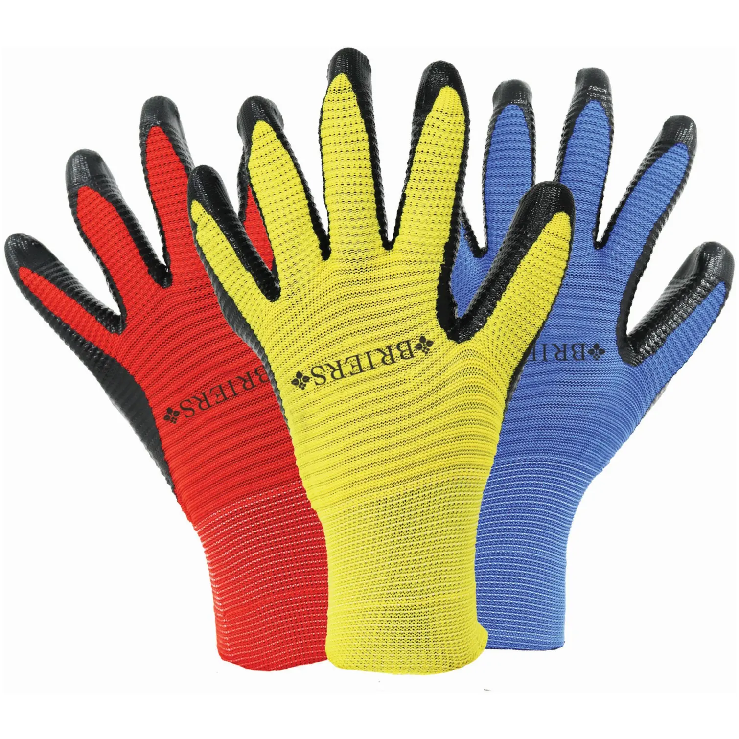 Briers Ribbed Smart Grips L9 Gloves Triple Pack