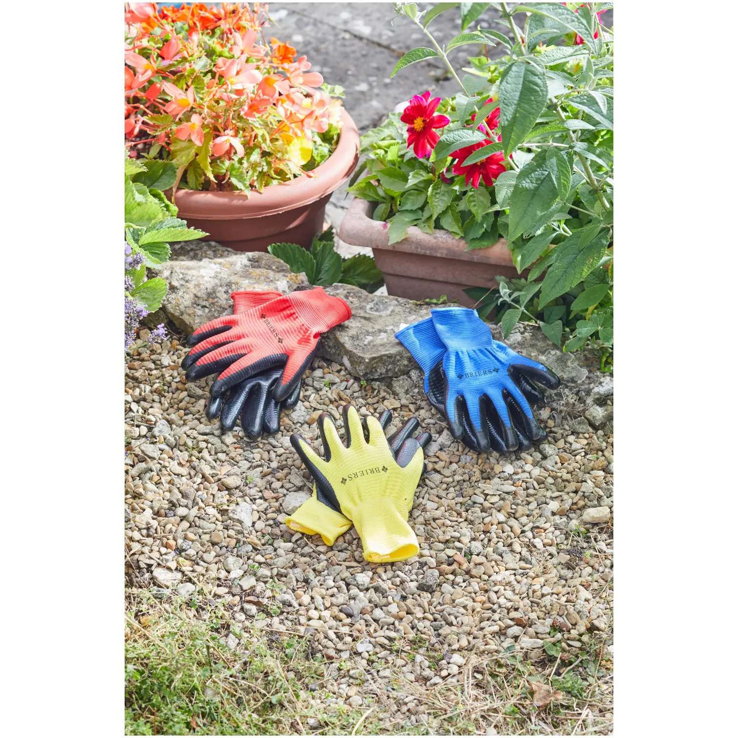 Briers Ribbed Smart Grips L9 Gloves Triple Pack