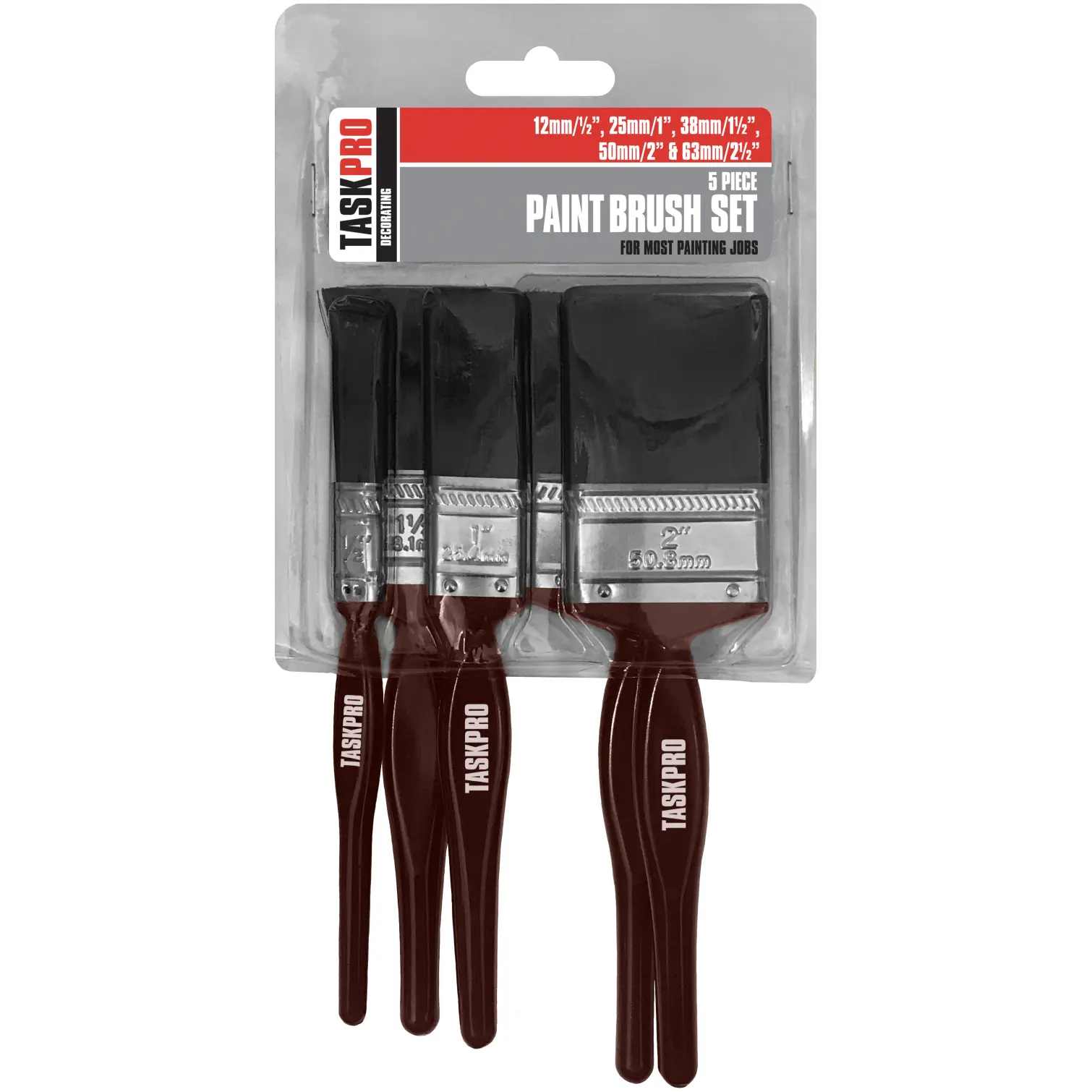 TaskPro 5 Piece Paint Brush Set paint brush set for cutting in and woodwork