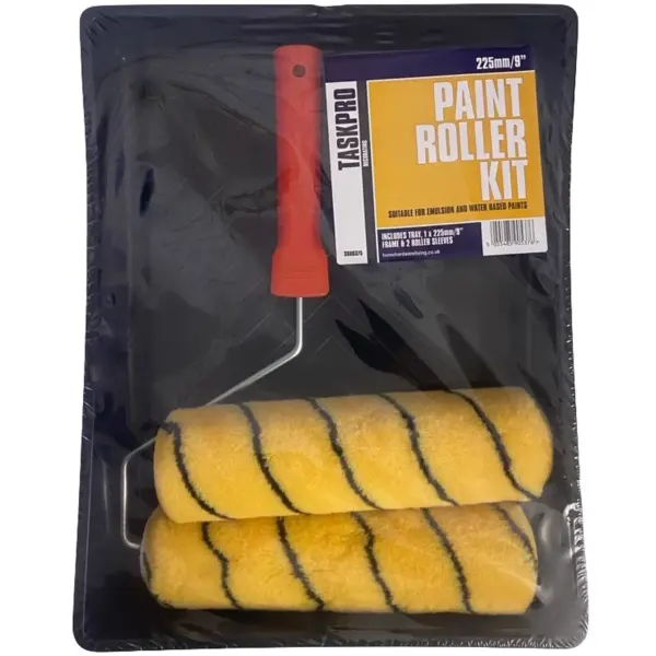 SOU0375 Taskpro Paint Roller & Tray 230mm (9") with 2 Sleeves