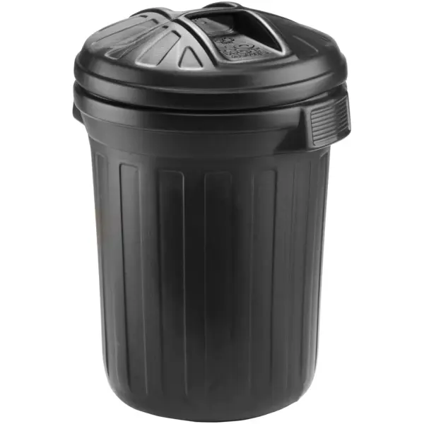 Strata Black Plastic Dustbin 80Ltr
