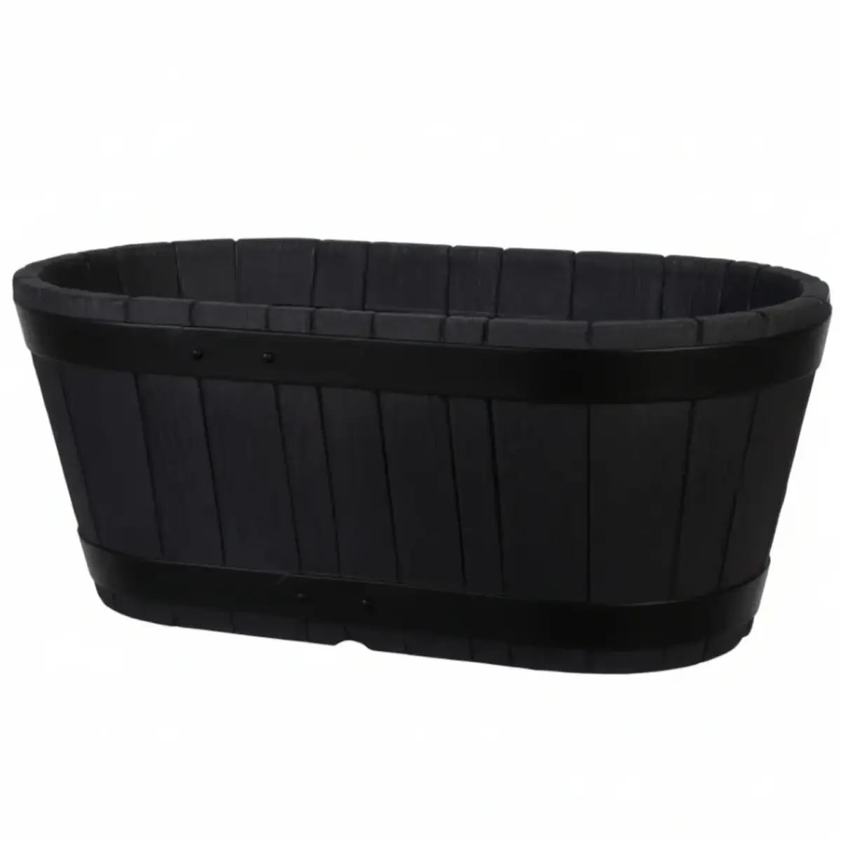 Strata Oakwood Barrel Trough Planter Æ 60cm