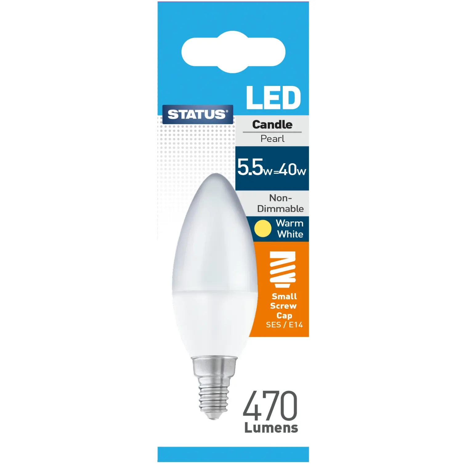 Candle LED SES Warm White Bulb 5w=40w