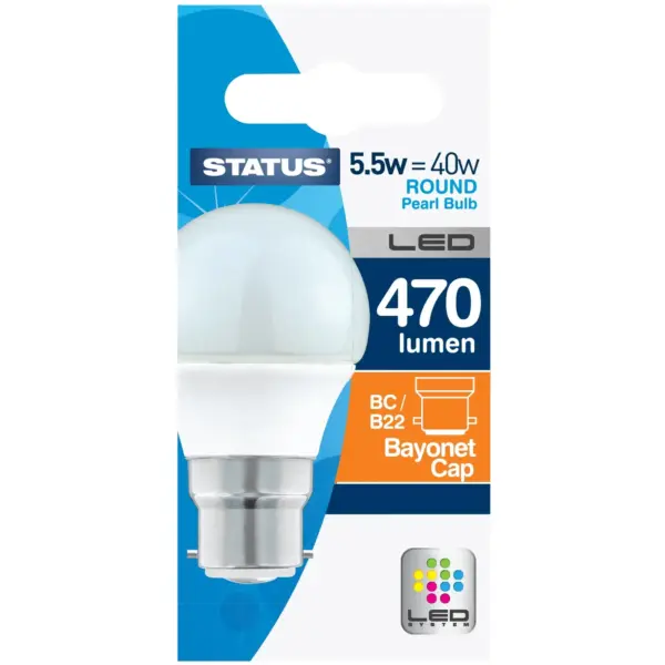 Status 5.5/40w Golf W/White BC