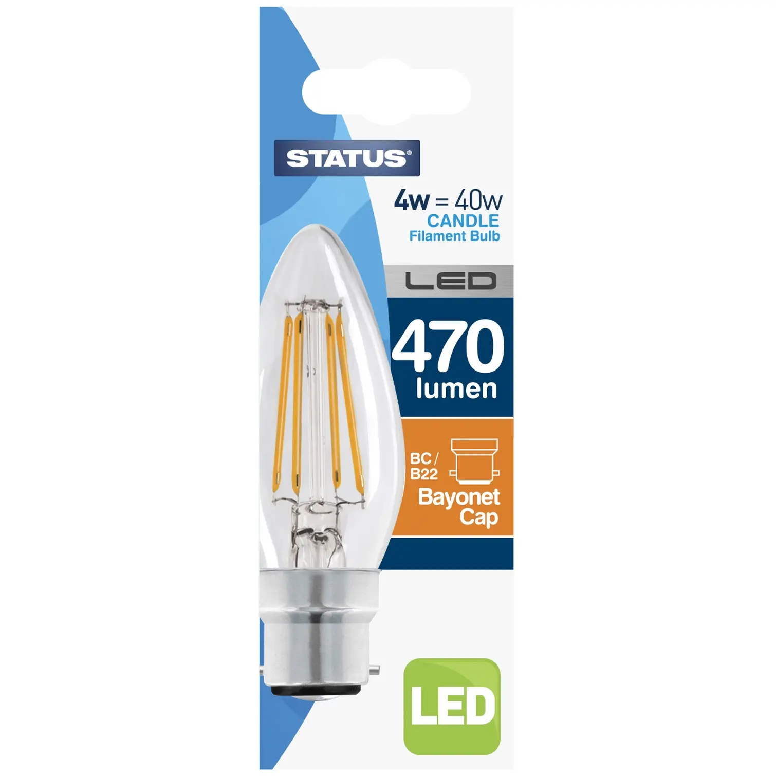 Status 4.5/40w GLS Filament LED WW BC