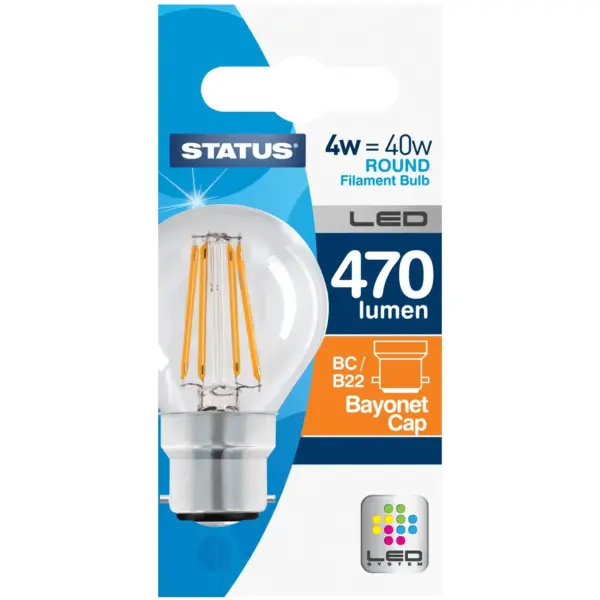 Status 4.5/40w Golf Filament WW BC