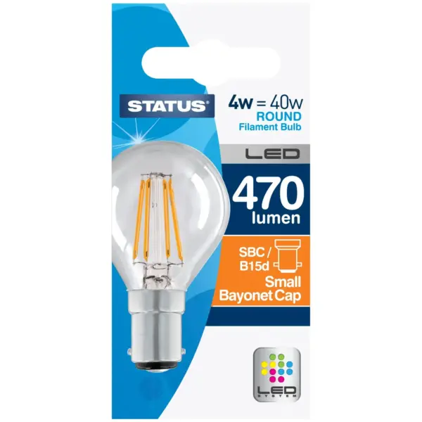 Status 4/40w Golf Filament LED WW SBC
