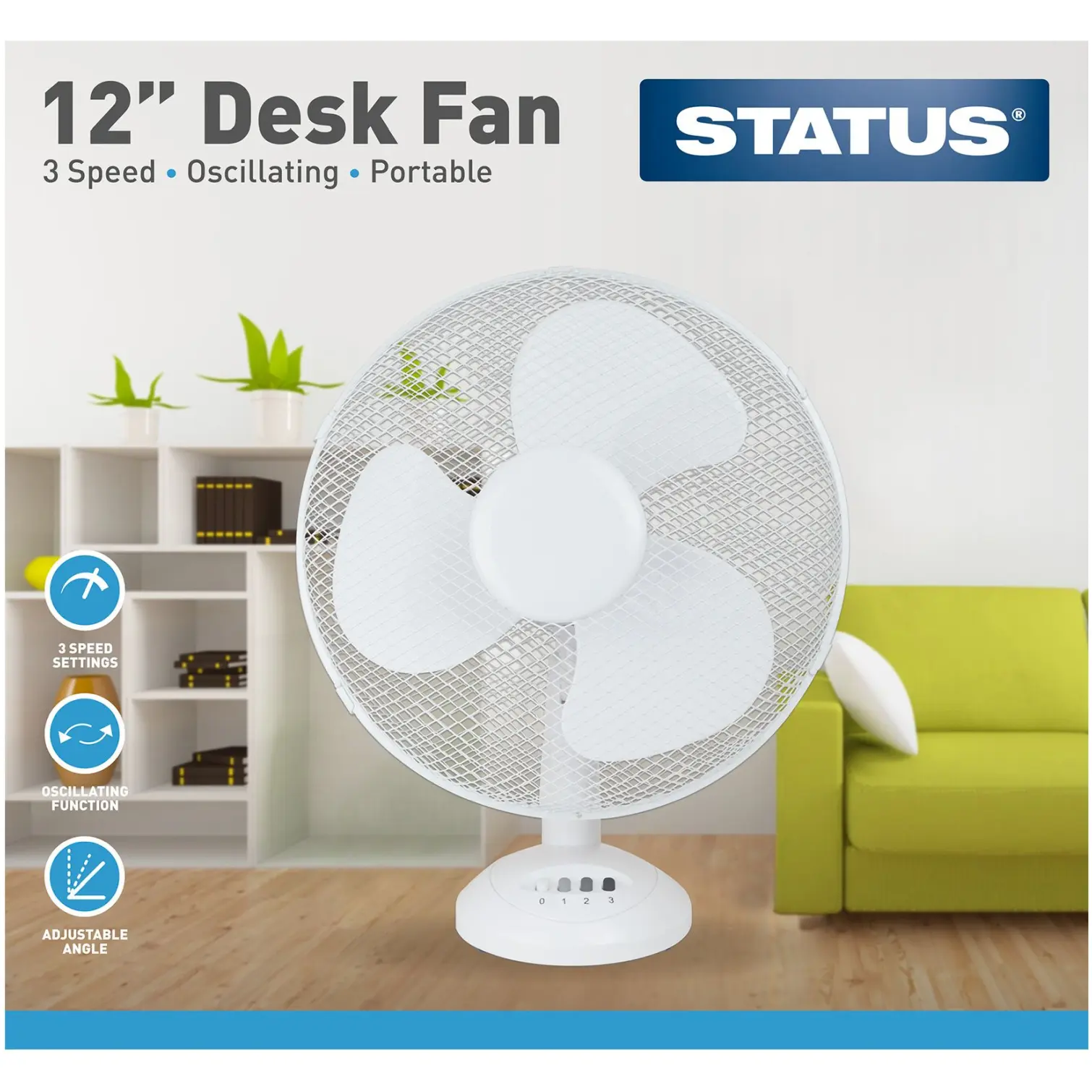 Status 23cm Desk Fan