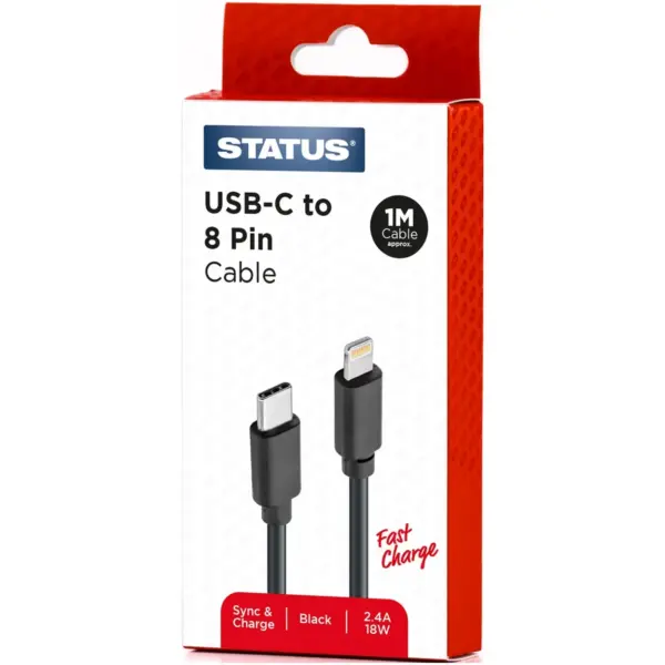 Status Phone Cable USB-C to 8 Pin 1m Cable