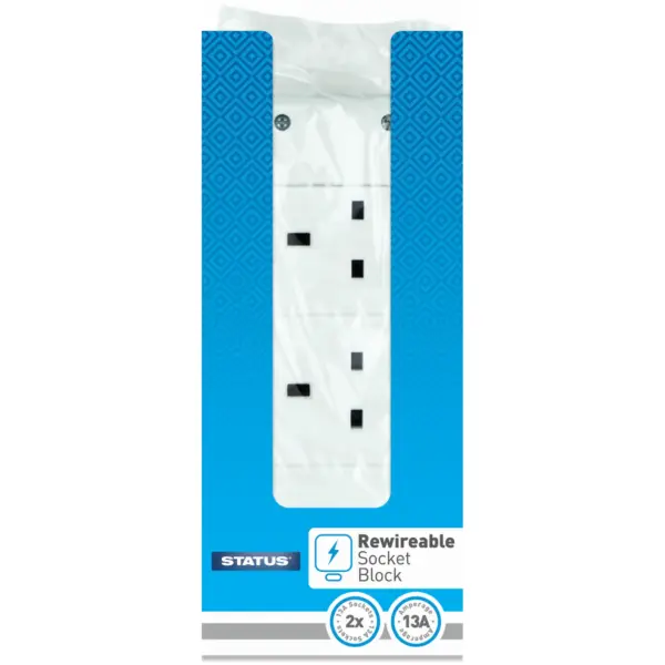 STT6788 Status 13 Amp Double Trailing Socket