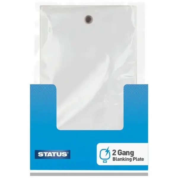 Status Blanking Plate 2 Gang White