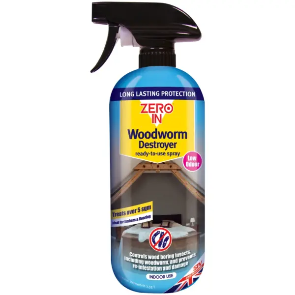SVI0150 Zero In Woodworm Destroyer 1 Litre Ready To Use Spray